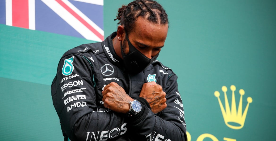 Lewis Hamilton pays tribute to Chadwick Boseman after his Belgium Grand Prix win