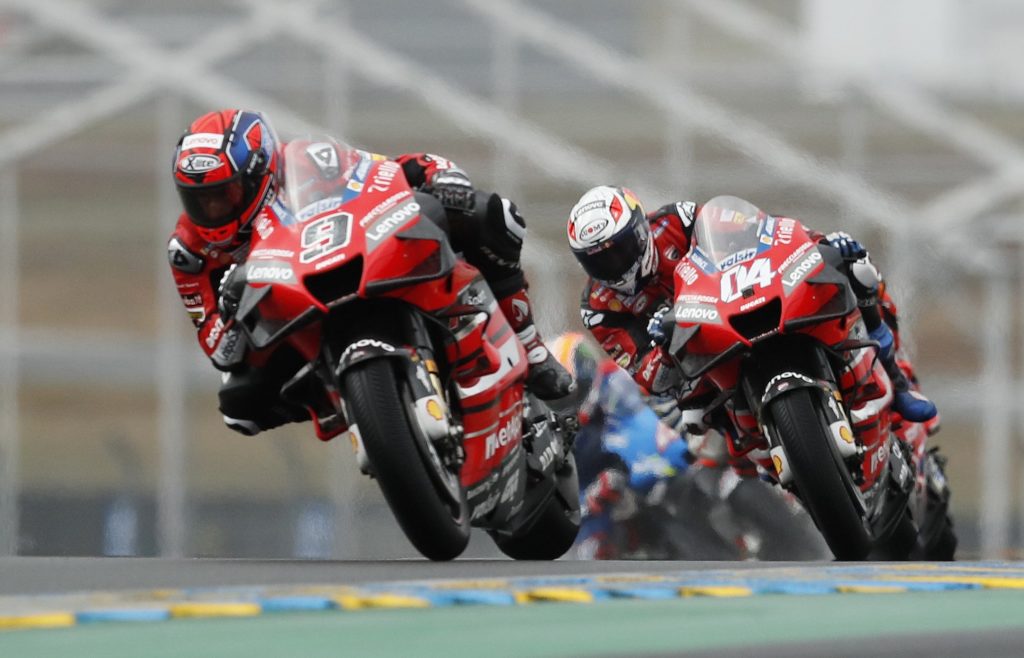 French MotoGP: Petrucci wins as Marquez comes second in a wet race as title rivals struggle