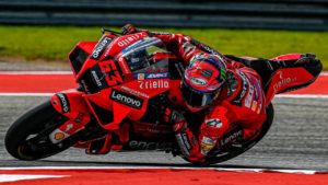 Francesco Bagnaia takes his third consecutive pole in COTA as Marquez locks out the front row