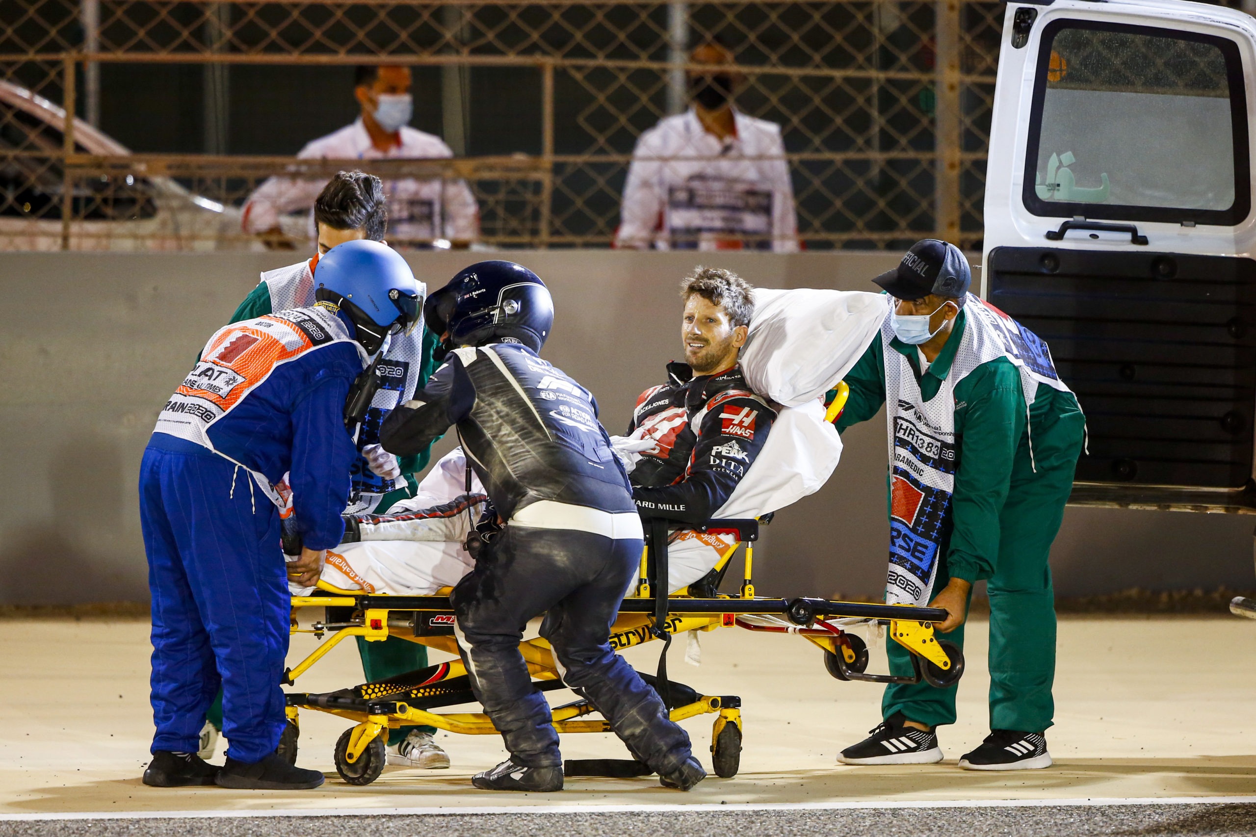 Vettel visited hospitalised Grosjean at 6am after Bahrain crash