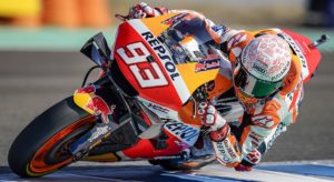 Marc Marquez still racing despite his recovering right shoulder