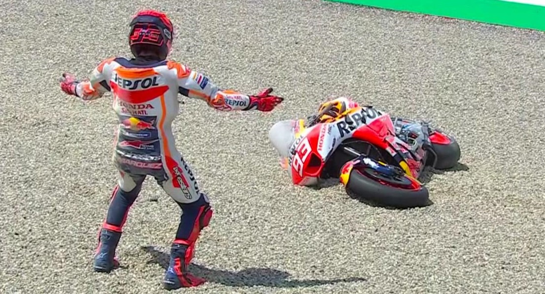 Marc Marquez explains second practice crash in Assen