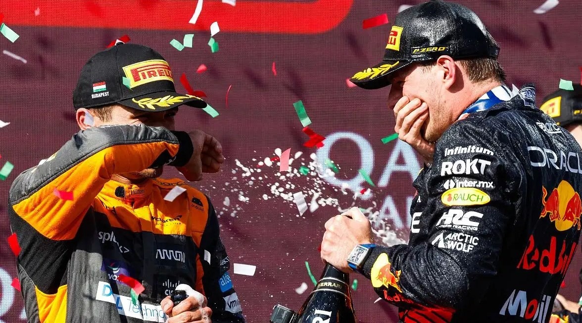 Lando Norris non apologetic after crashing Verstappen's trophy