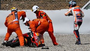 Marc Marquez's crash in Catalunya raises injury concerns