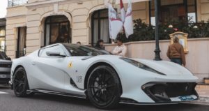 Charles Leclerc spotted in his new Ferrari 812 Competizione Aperta