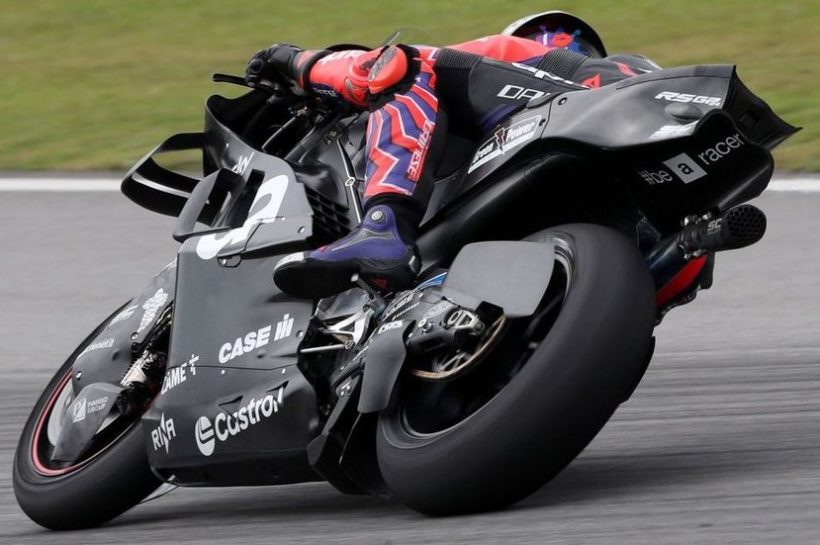 Aprilia causes a stir at Sepang with unconventional blown diffuser