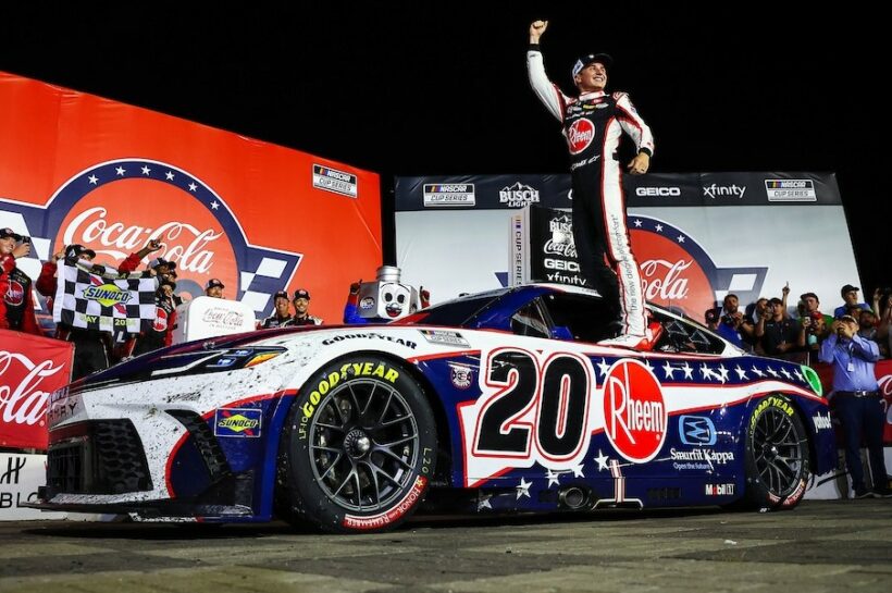 Christopher Bell claims victory in rain-shortened Coca-Cola 600