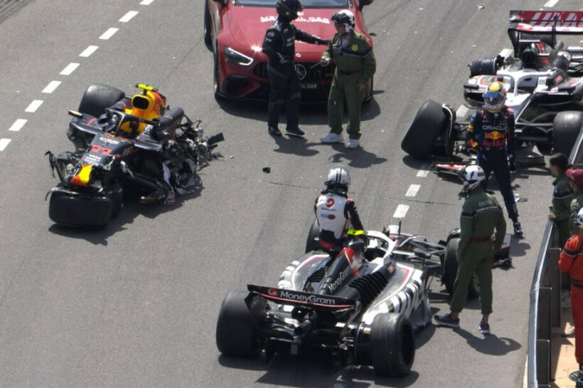 Sergio Perez calls out stewards' decision not to investigate Magnussen crash