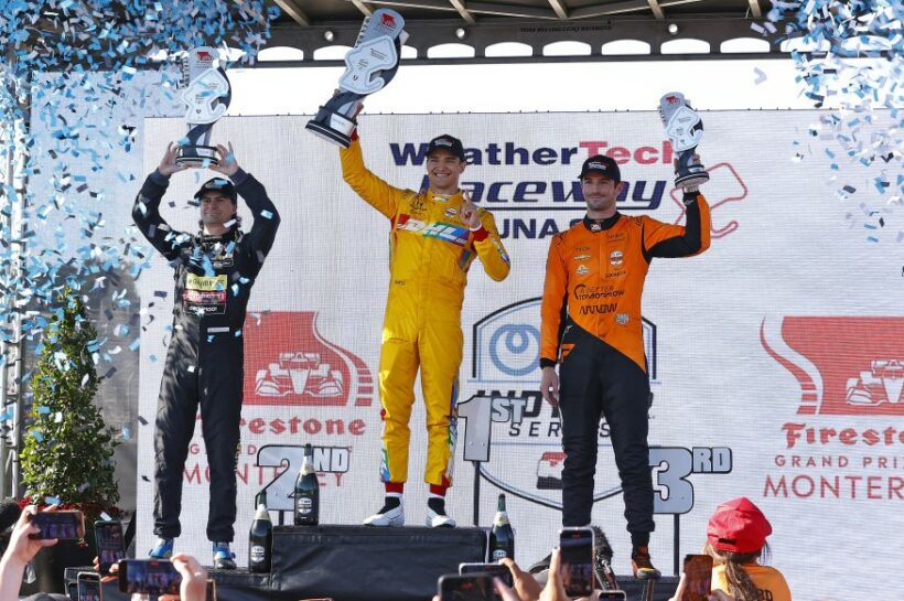 Alex Palou pips Herta to win chaotic Laguna Seca IndyCar race