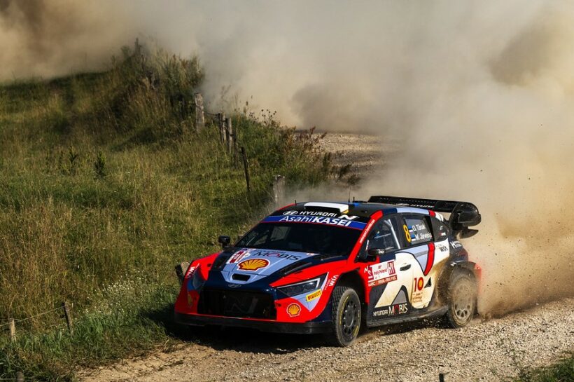 Andreas Mikkelsen leads Rally Poland as Rally1 debutant Martins Sesks shines