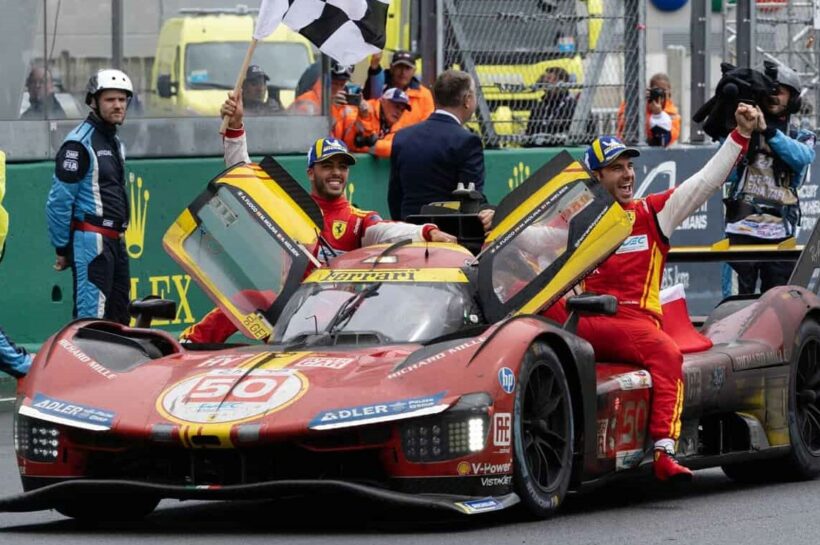 Ferrari pips Toyota in a rain-hit Le Mans 24 Hours to claim back to back victories