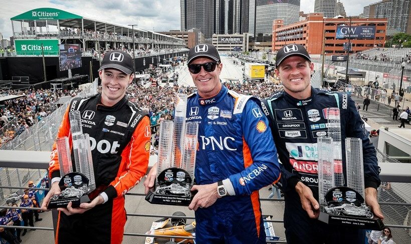 Scott Dixon wins chaotic IndyCar Detroit Grand Prix