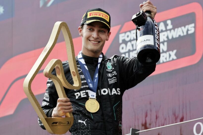 George Russell wins Austrian Grand Prix as Verstappen and Norris crash