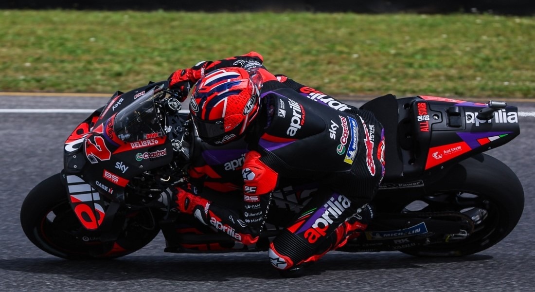 Maverick Vinales tops second practice, breaking Sachsenring lap record