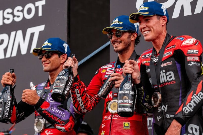 Bagnaia pips Martin to win the 2024 Austrian MotoGP Sprint, Marquez crashes