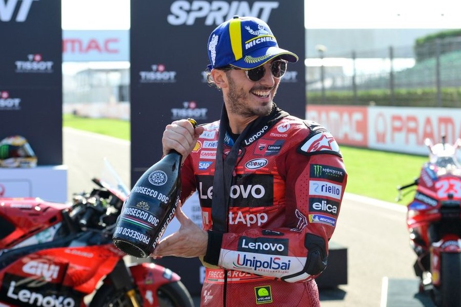 Bagnaia cuts Martin's lead after winning tense Emilia Romagna MotoGP Sprint