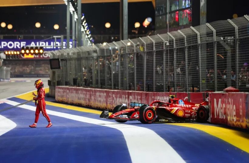 Carlos Sainz handed fine after crossing live track during Singapore qualifying