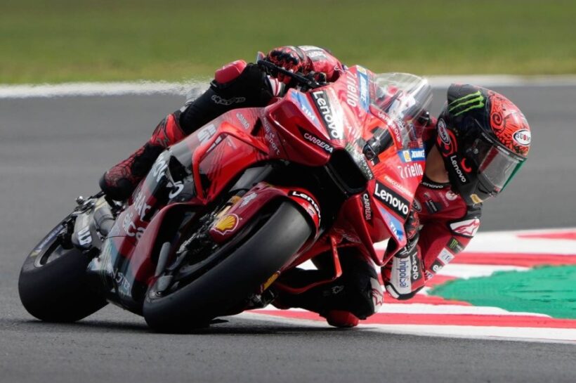 Francesco Bagnaia fastest in second practice and breaks Misano lap record