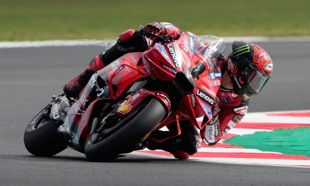 Francesco Bagnaia fastest in second practice and breaks Misano lap record