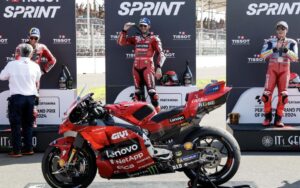 Francesco Bagnaia wins the 2024 Indonesian MotoGP Sprint as Jorge Martin crashes