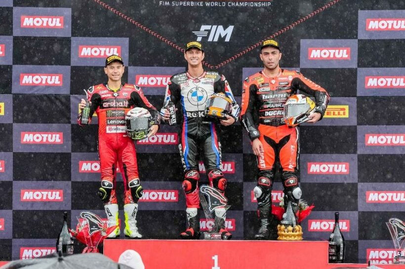 French WorldSBK: Van Der Mark wins chaotic Magny-Cours Race 1