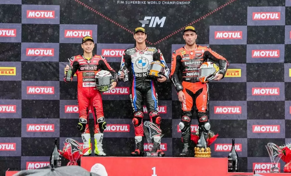 French WorldSBK: Van Der Mark wins chaotic Magny-Cours Race 1