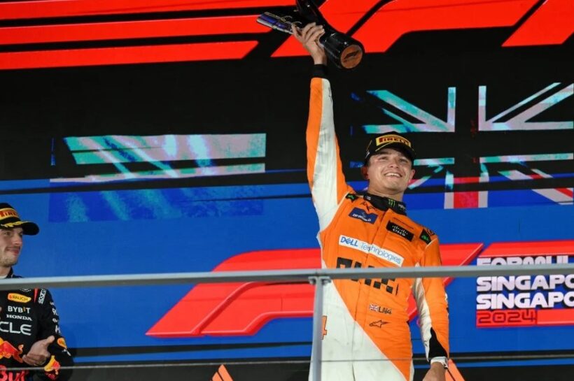 Norris cuts Verstappen's championship lead with victory at the 2024 Singapore Grand Prix