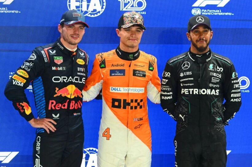 Singapore Grand Prix Lando Norris pips Verstappen and Hamilton to secure pole