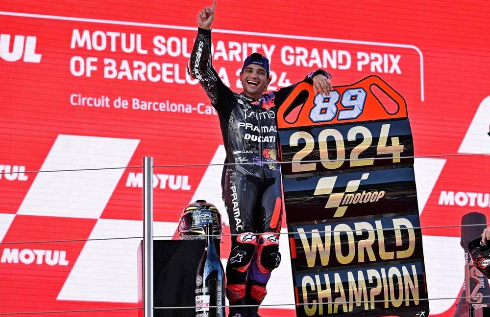 Jorge Martin wins 2024 MotoGP Championship title while Bagnaia wins Barcelona season finale