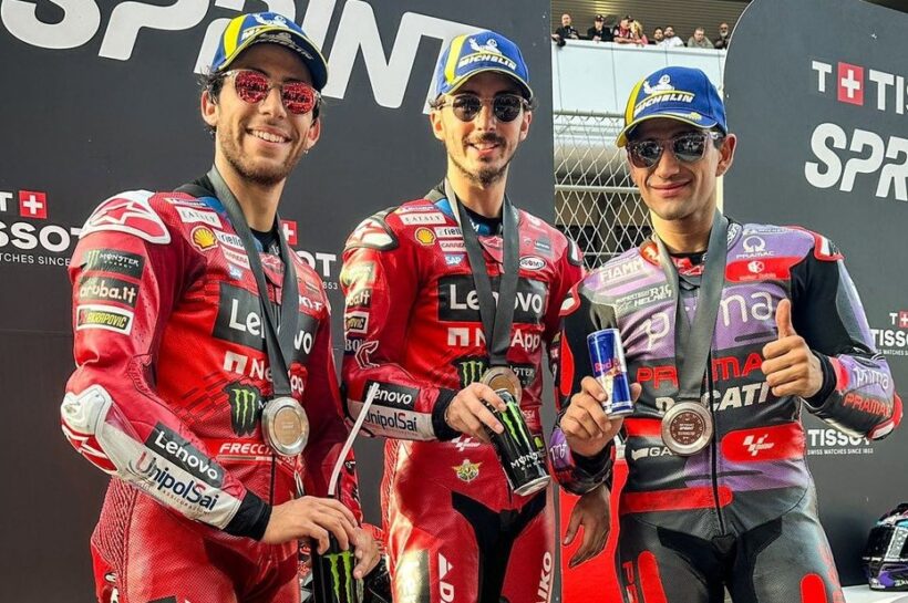 Bagnaia wins Solidarity Barcelona MotoGP Sprint to keep title hopes alive, Martin third