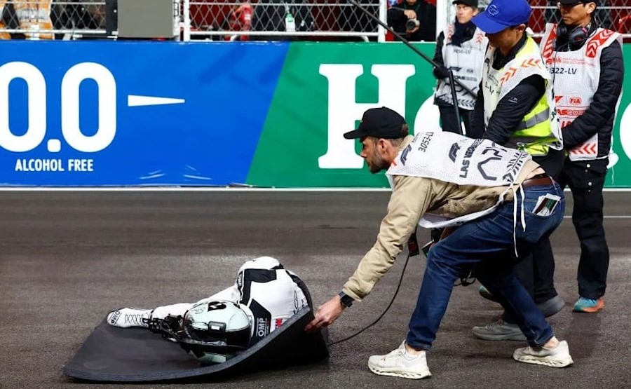 Brad Pitt F1 movie stunt shocks fans at Las Vegas Grand Prix