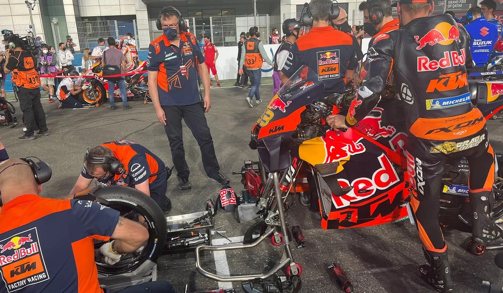 KTM MotoGP development projects have been currently suspended as the manufacturer faces a huge financial crisis with reports indicating impending bankruptcy