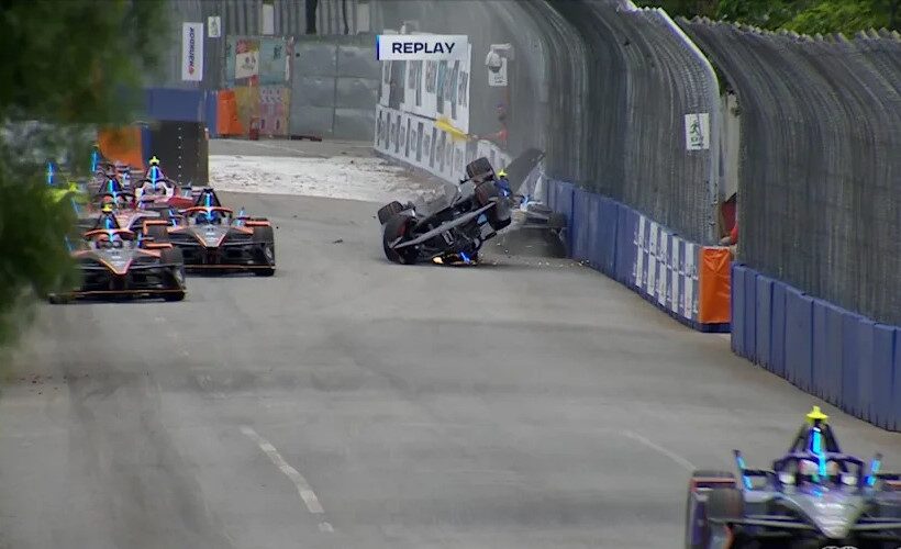 Watch Pascal Wehrlein's crash at Sao Paulo E-Prix