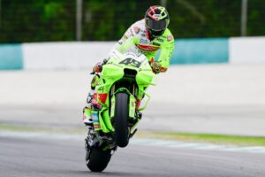 Di Giannantonio's wheelie attempt Sepang MotoGP Test 2025