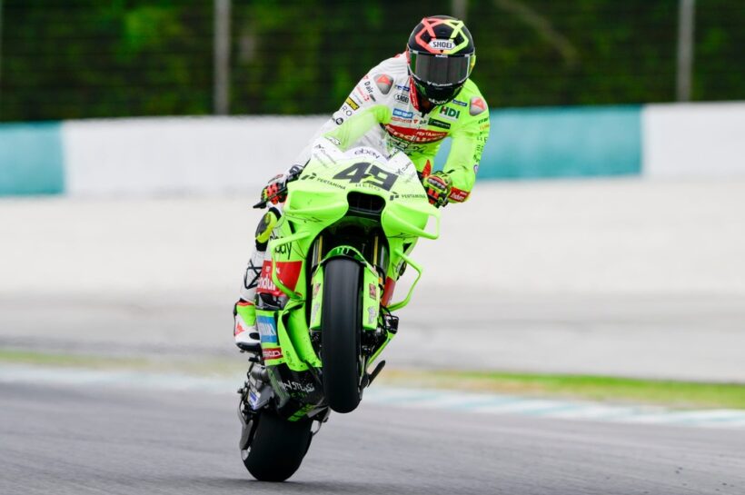 Di Giannantonio's wheelie attempt Sepang MotoGP Test 2025