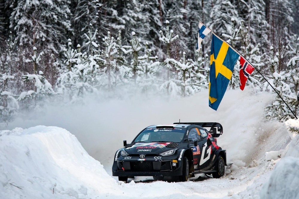 Rally Sweden shakedown 2025 Elfyn Evans