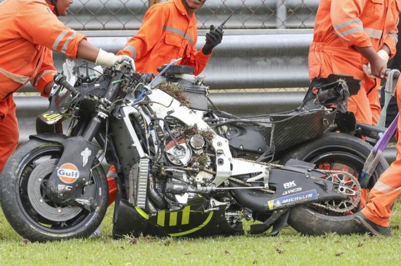 Raul Fernandez crash Sepang MotoGP test 2025