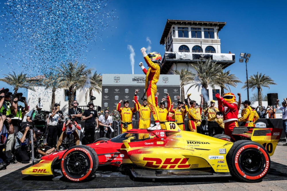 Alex Palou 2025 Thermal Club IndyCar win Pato O'Ward