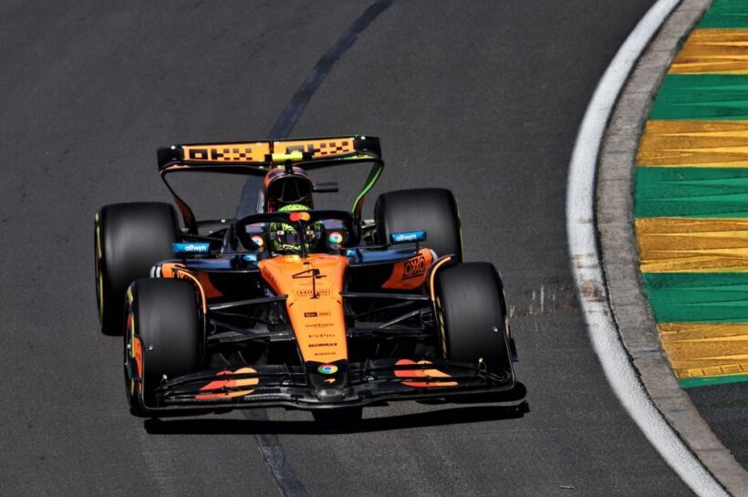 Australian Grand Prix FP1 Lando Norris Carlos Sainz Bearman crash