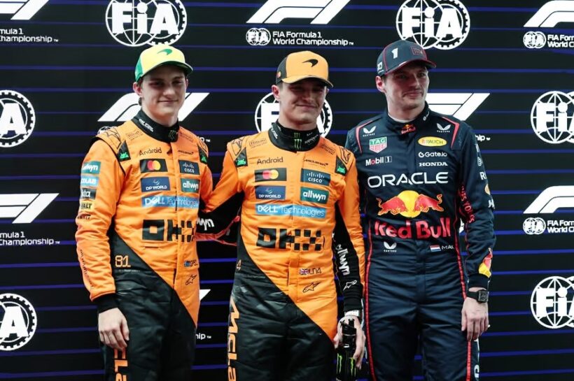 Australian Grand Prix pole Lando Norris McLaren front-row lockout